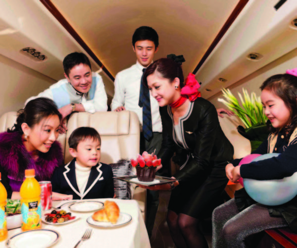 Chinese Family on Private Jet