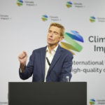 Mikkel Larsen, Interim CEO of Climate Impact X and Chief Sustainability Officer of DBS speaking at the announcement of Climate Impact X