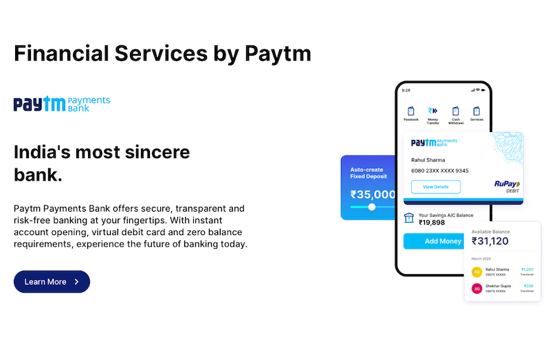 No top-up or transfer of money to Paytm Payments Bank accounts