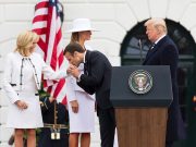 Emmanuel Macron & Brigitte Macron with Donald Trump