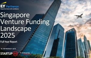 EY-Parthenon Singapore Venture Capital Funding Landscape Report 2025: Top 5 Global Venture Capital Cities by Deal Value in 2025 – Silicon Valley $162 Billion, New York $27 Billion, London $14.7 Billion, Beijing $10.3 Billion, Shanghai $8.6 Billion, Singapore Venture Capital Deal Value in 2025 – $4.6 Billion, Singapore No. of Venture Capital Deals in 2025 – 472, Singapore Venture Capital Median Deal Value in 2025 $4.5 Million & Average Deal Value in 2025 $9.8 Million, Top 8 Venture Capital Industries in Singapore by Deal Value – Fintech $1.7 Billion, Enterprise Software & Data Infrastructure $1 Billion, Healthcare & Biomed $584 Million, Advanced Manufacturing $466 Million, Logistics & Mobility $179 Million, Consumertech $99 Million, Agrifoodtech $60 Million, Climatetech & Clean Energy $37 Million EY-Parthenon Singapore Venture Capital Funding Landscape Report 2025
